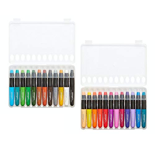 KINGART Gel Stick Artist Crayons, Set of 24 Unique Colors