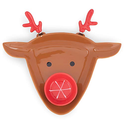 Transpac Y7786 Dolomite Reindeer Chip and Dip, Set of 4