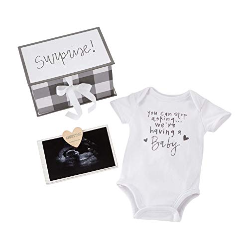 Mud Pie Pregnancy Announcement Gift Set, 3.25" x 5.25", Cotton