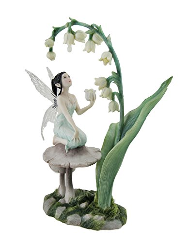 Unicorn Studio Veronese Design Lily of The Valley Flower Fairy Statue by Artist Rachel Anderson 11 Inch