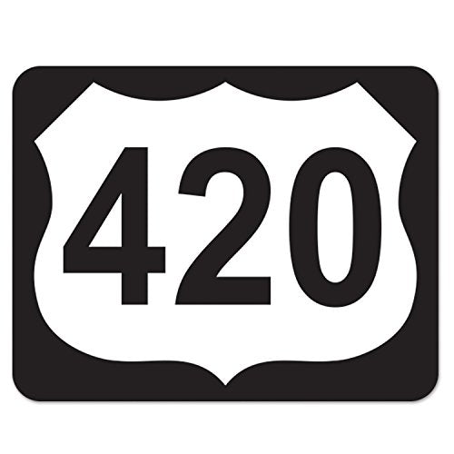 Beistle 54679 420 Highway Sign Cutout, 13.5", Black/White
