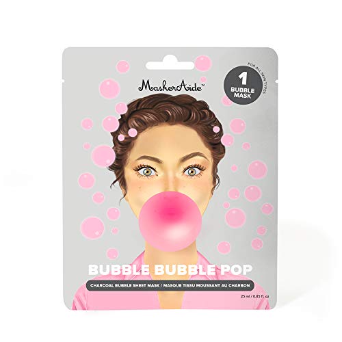 MaskerAide Bubble Bubble Pop, Pore Cleansing & Foaming Facial Mask with Activated Charcoal, Purify, Deep Clean & Reduce Sebum, For Normal, Oily, Combination Skin, Korean Skincare (1 Pack)