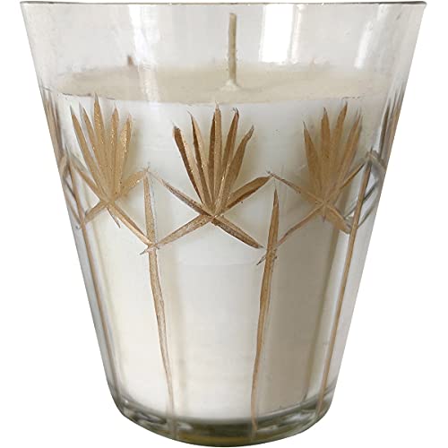 A&B Home Tapered Soy Wax Candle - 3" Dia. x 3.5" - Gold Cut Glass