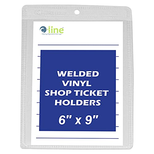 C-Line Vinyl Shop Ticket Holders, Both Sides Clear, 6 x 9 Inches, 50 per Box (80069)