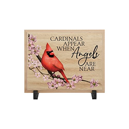 Carson Home Table Decor Plaque, 9-inch Length, Wood (Cardinals Appear)