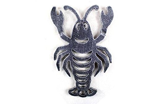 Hampton Iron Antique Silver Cast Iron Lobster Trivet 11 Inch - Sea Decoration - Coastal Living