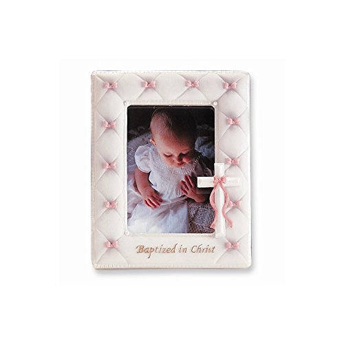Roman 7" Baptism Frame for 3.5"x5" Photo (Girl - Pink)