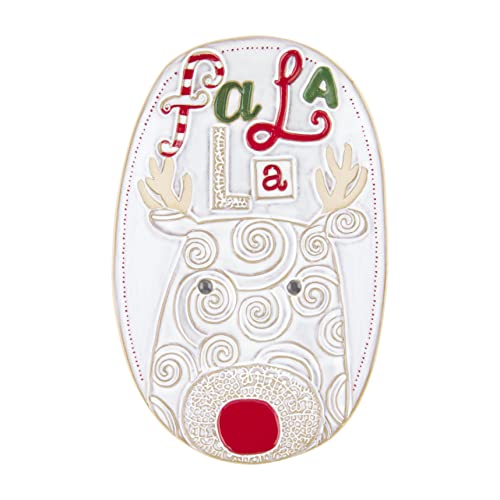 Mud Pie Christmas Sentiment Tray,10" x 6 1/2", Reindeer