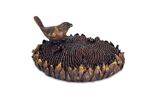 Melrose 73532 Resin Bird with Sunflower Tabletop, 7-inch Diameter