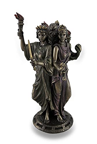 Unicorn Studio Bronze Finish Triple Form Hecate Greek Goddess of Magic Statue