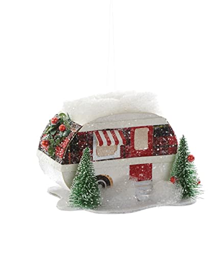 Giftcraft 664852 LED Camper Ornament, 5-inch Length