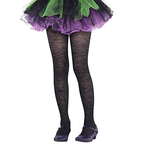 amscan Black Spider Web Tights - Child M/L