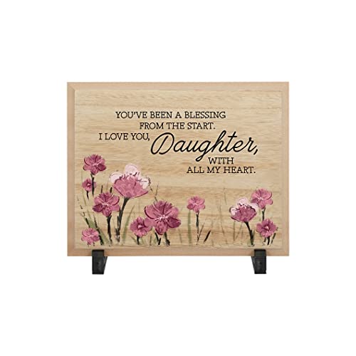 Carson Home Table Decor Plaque, 9-inch Length, Wood (Daughter)