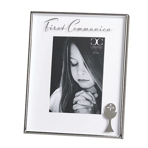 Roman Caroline Collection Communion Floating Picture Frame, Holds 4 x 6 inches Photo, 8.5-inch Height, Home Decor
