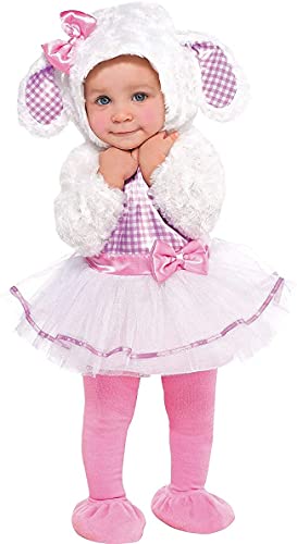 AMSCAN Baby Little Lamb Halloween Costume for Infants, 6-12 Months, with Included Accessories