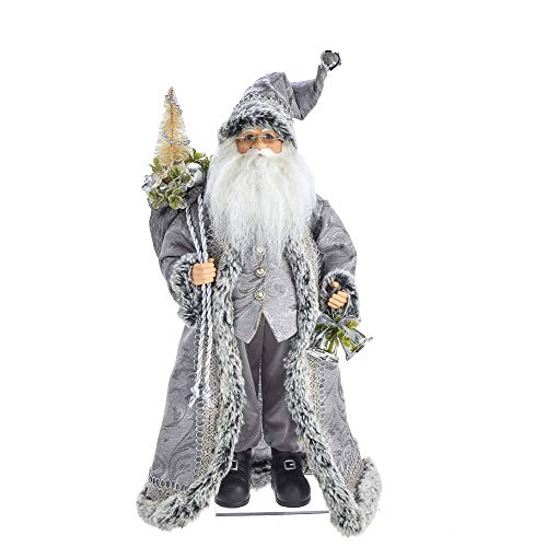 Kurt Adler 18-inch Kringle Klaus Silver Santa Figure