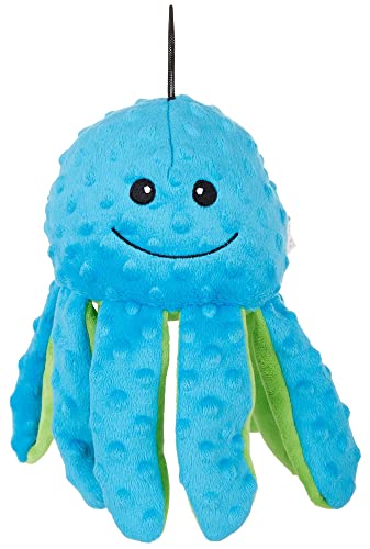 Pet Lou Dog Plush Toys,Interactive Stuffed Dog Squeaky Toys Chew Dog Toys for Medium Dog Small Large Dogs ,Dotty Friends Dog Toy (9 INCH, Dotty Friends-Octopus)