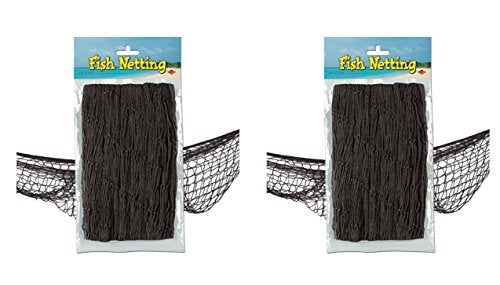 Beistle Fish Netting 2 Piece, 4 Feet by 12 Feet, Black