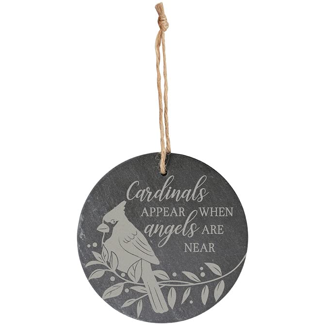 Carson Home Accents Cardinals Slate Hanging Ornament, 4-inch Diameter