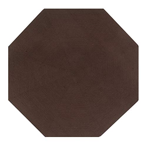 Better Trends Alpine Braid Collection is Durable & Stain Resistant Reversible Indoor Area Utility Rug 100% Polypropylene in Vibrant Colors, 48 in, Chocolate Solid