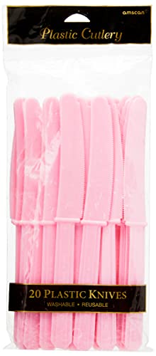 Amscan New Pink Plastic Knives, 20 Ct.