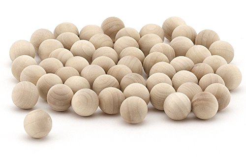 Hygloss Products Wood Craft Balls - Unfinished Natural Wooden Ball - 3/4 Inches, 72 Pack
