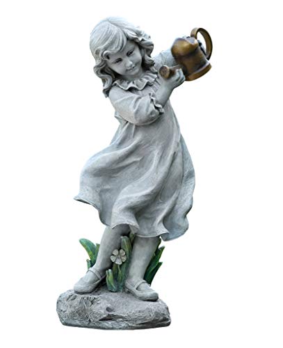 Roman 22 Inch Girl w/ Watering Can Garden Figurine by Joseph's Studio 47069