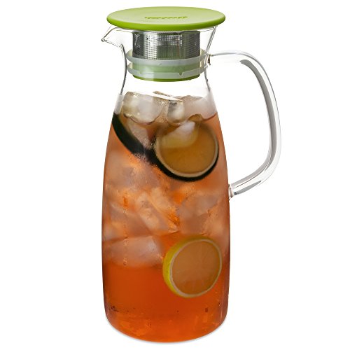 FORLIFE Mist Glass Ice Tea Jug , 50-Ounce, Lime