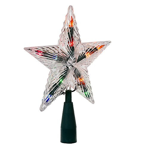 Kurt Adler UL 7-Inch Multi-Colored Crystal Star Treetop