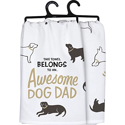 Primitives by Kathy 111089 Kitchen Towel Awesome Dog Dad, 28-inch
