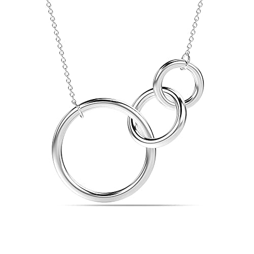 LeCalla 925 Sterling Silver Jewelry Circle of Life Chain Necklace for Women Teen