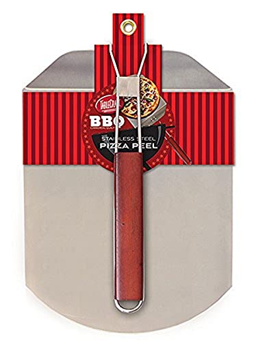 TableCraft BBQP BBQ Pizza Peel with Wood Handle, Medium, Stainless Steel