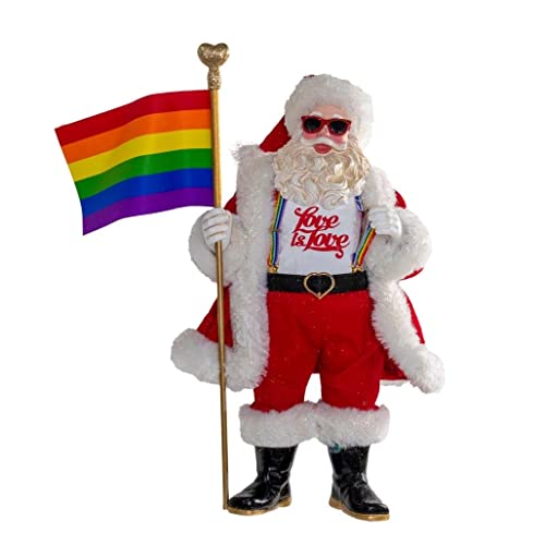 Kurt Adler Adler Fabrich‚àö¬© Pride Santa, 10-Inches, Multi-Colored