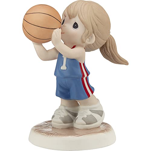 Precious Moments Girl Playing Basketball Figurine - Brunette