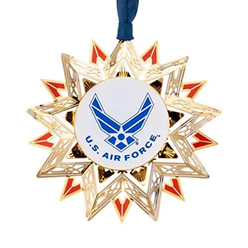 Beacon Design 3" Vibrant Brass U.S. Air Force Star Decorative Christmas Ornament