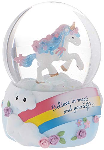 Precious Moments 193103 Believe in Magic Unicorn Musical Snow Globe WATERBALL, Multi