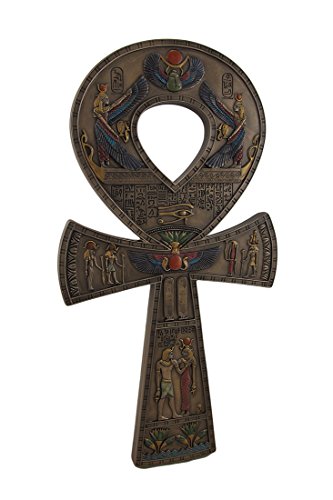 Unicorn Studio Bronze Finished Ancient Egyptian Ankh Symbol Wall Hanging 15 3/4 Inches