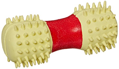 Amazing Pet Products Latex Dog Toy, 4-Inch, Pimple Dumbbell