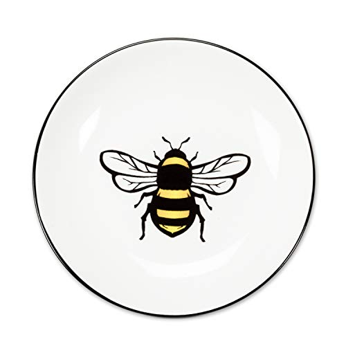 Abbott Collection  Yellow Bee Pindish-5"D, 5 inches in diameter, Coaster