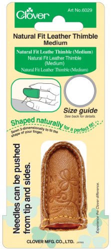 Clover Medium Natural Fit Leather Thimble