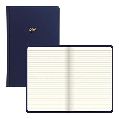 Rediform Letts Icon Book Notebook, Cream Paper, 240 Pages, 7.625 x 5 x 0.5 Inches, Navy (B090116)