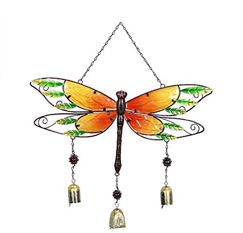 Comfy Hour Travel on Wings Collection 20" Metal Art Dragonfly Windchime Hanging Windbell
