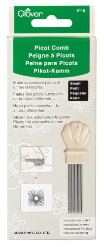 Clover Picot Comb, Taupe