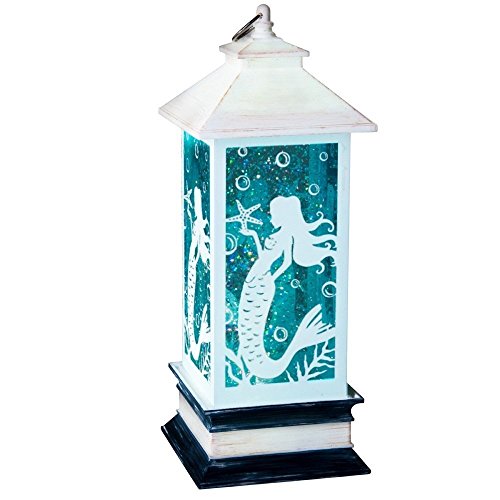 Ganz Lighted MERMAID Lantern Table Top Figurine Light Shimmers & Sparkles Battery Op