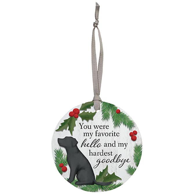 Carson Home Accents Dog Hanging Ornament, 3.5-inch Diameter