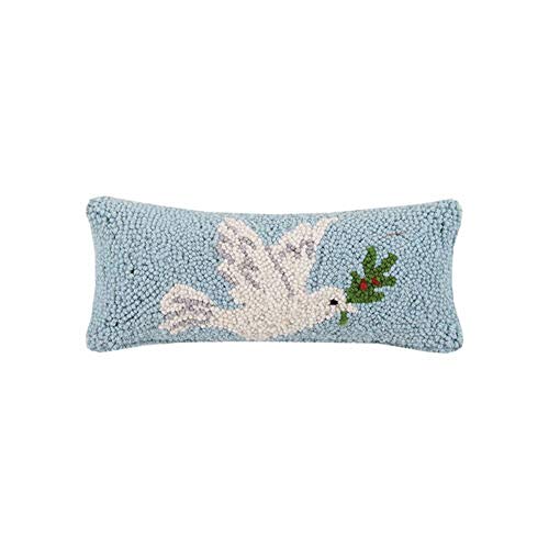 Peking Handicraft 31TG842C05OB Holiday Dove Hook Pillow, Blown-in Filled, 12-inch Length, Wool and Cotton