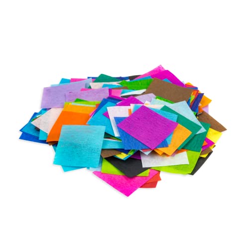 Hygloss Products bleeding tissue 1.5" square Mosaic Paper 1.5-Inch, for Arts & Crafts, DIY Projects, Classroom Activities & More, Colors-2400 Pcs, 1.5-Inch, 20 Assorted Colors
