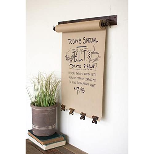 KALALOU NDE1100 HANGING NOTE ROLL WITH FOUR CLIPS IN ANTIQUE BRASS