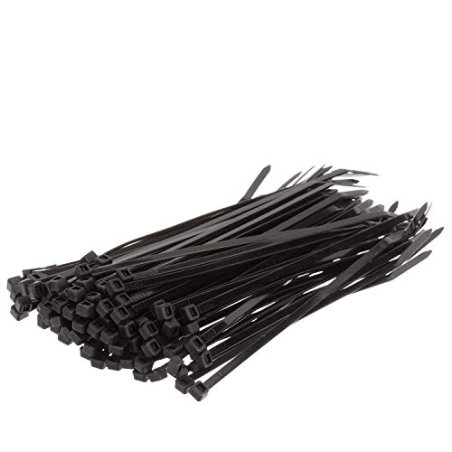 Land N Sea Distributing Cable Ties, 8 In. Long, 50 Lbs. Max Load, UV Black, Pack of 100