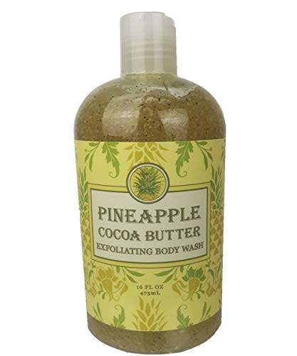 Greenwich Bay Exfoliating Body Wash, Enriched with Shea Butter, Blended with Loofah and Apricot Seed 16 oz (Pineapple)